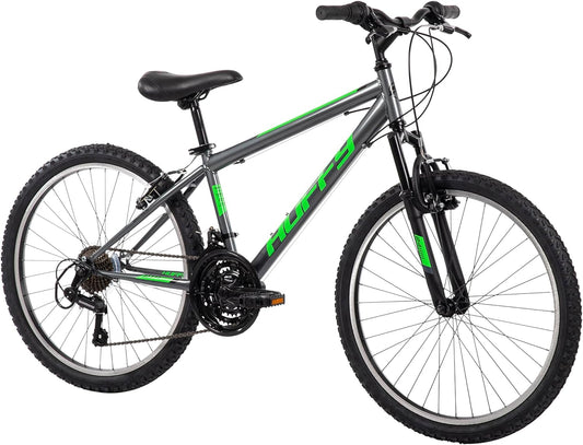 Stone Mountain Hardtail Mountain Bike for Boys/Girls/Men/Women, 20"/24"/26" Sizes, 6 or 21 Speed Shimano Twist Shifting, Front or Dual Suspension, Comfort Saddle, Sleek Colors