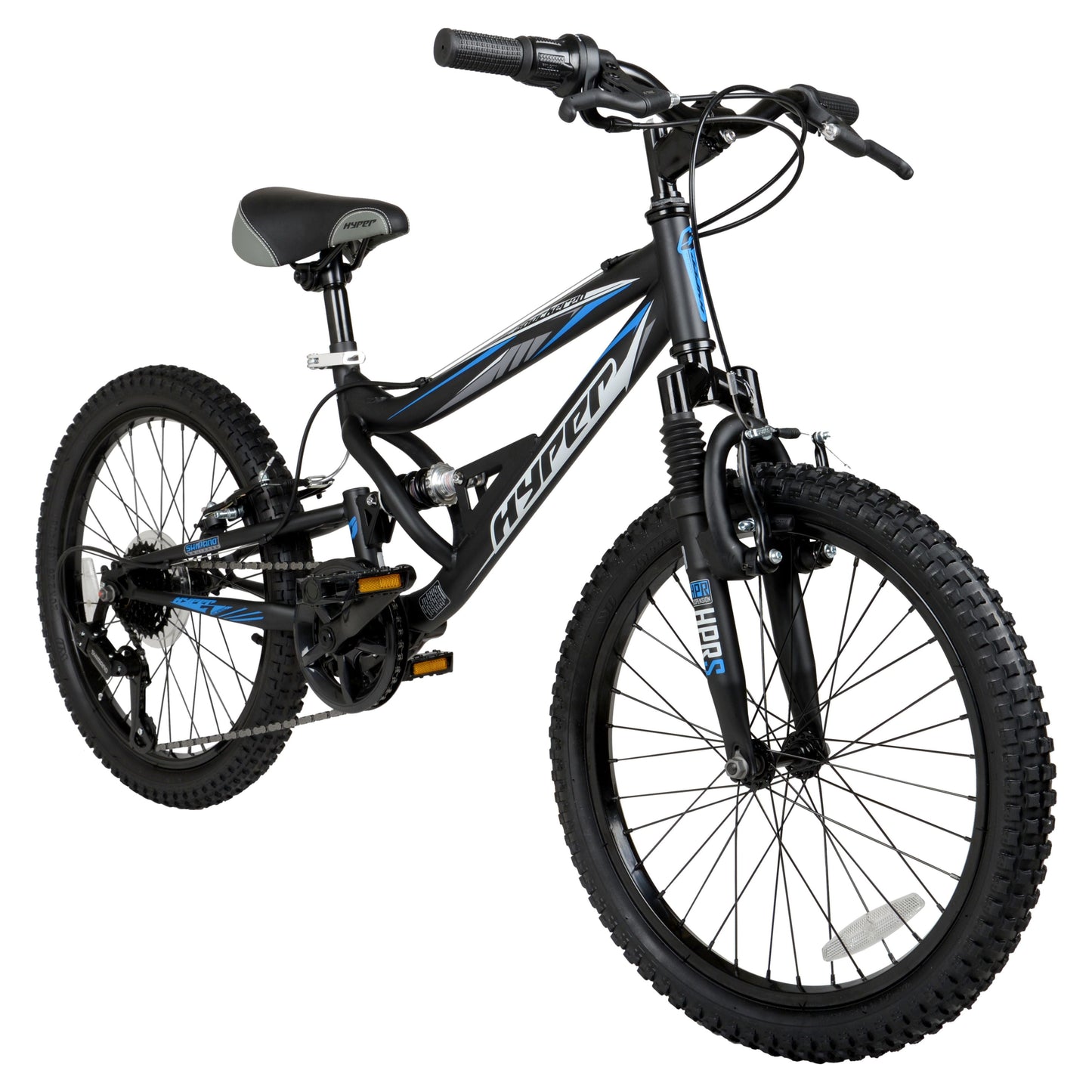 20" Boys Shocker Mountain Bike, Kids, Black, Recommended Age Group 8 to 13 Years Old