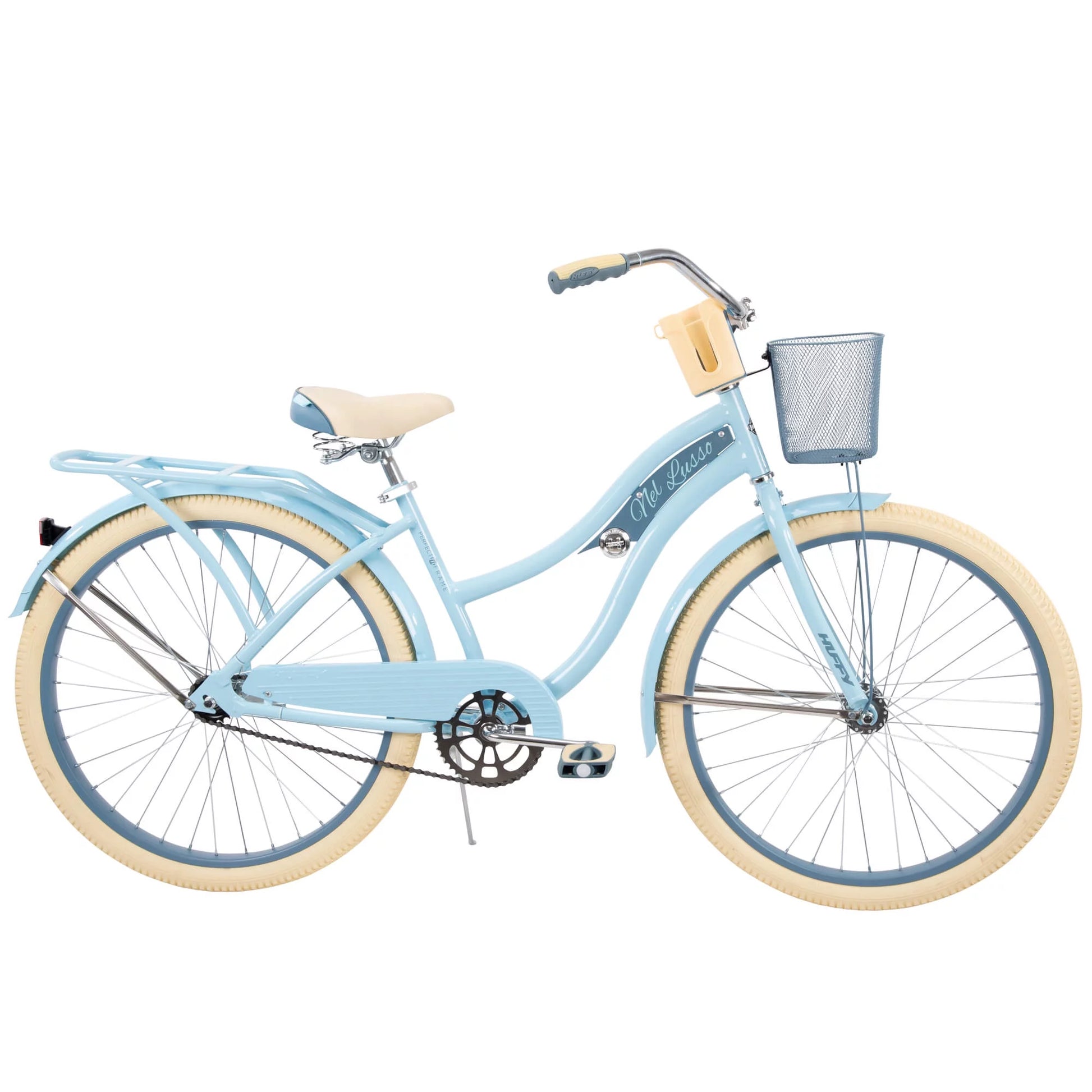 26" Nel Lusso Classic Cruiser Bike with Perfect Fit Frame, Women'S, Ages 13" Years, Light Blue